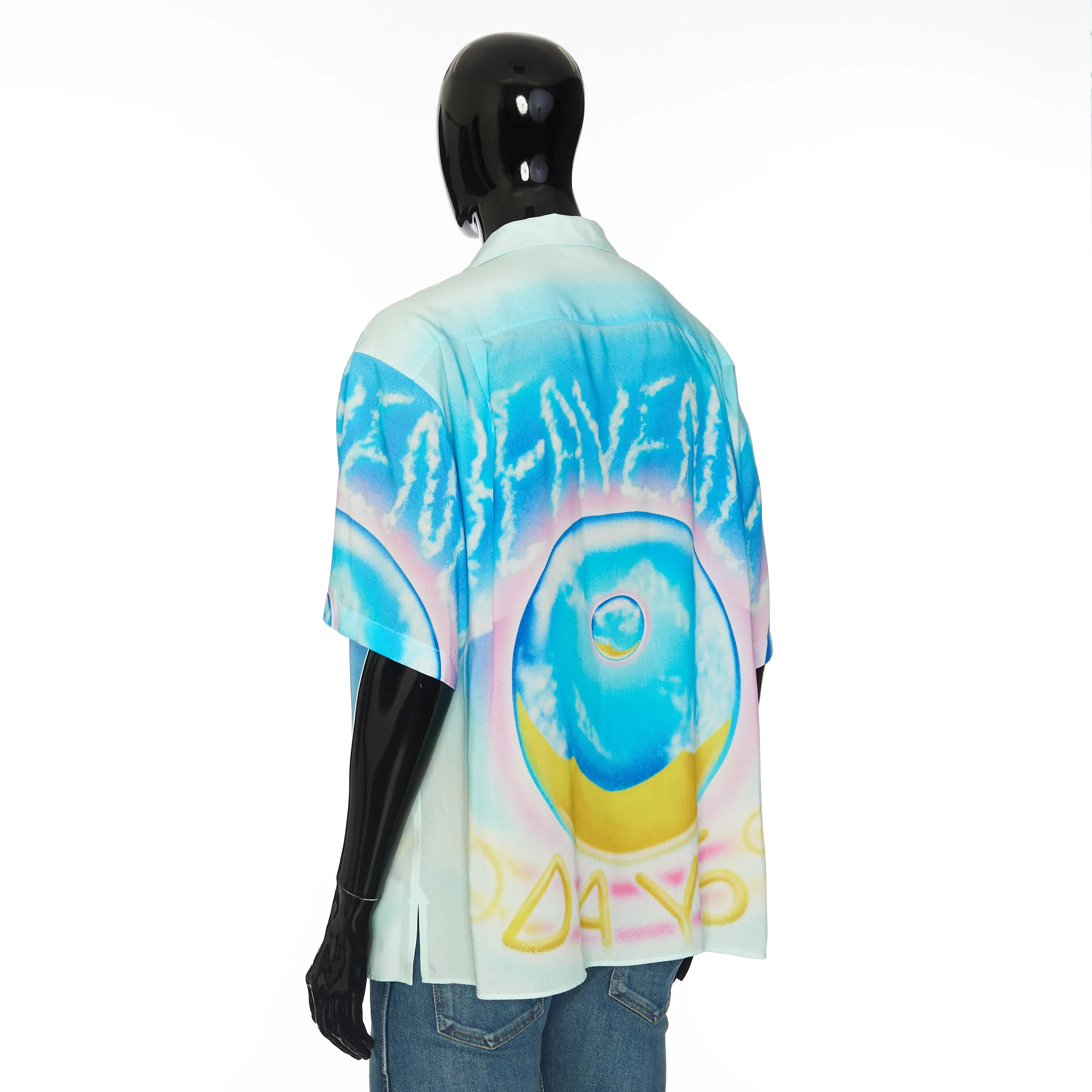 x Marcelo Lavin Collaboration Heavenly Days Print Loose Hawaiian Shirt In Multicolour Viscose