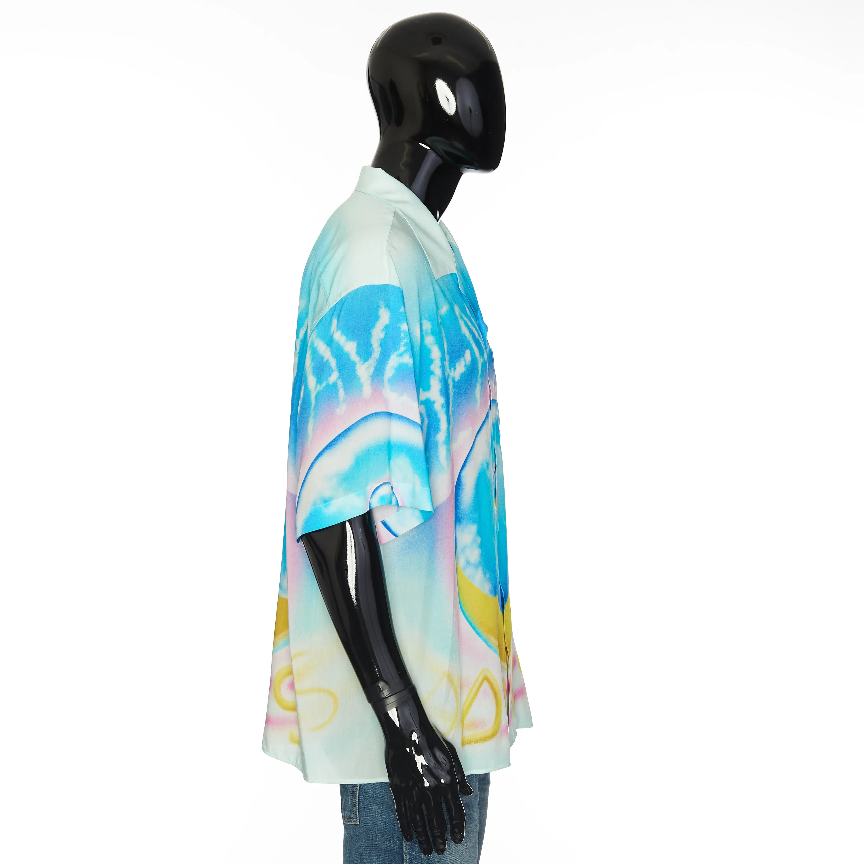 x Marcelo Lavin Collaboration Heavenly Days Print Loose Hawaiian Shirt In Multicolour Viscose